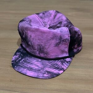 Vintage dead stock tie dye 5 panel rope band hat